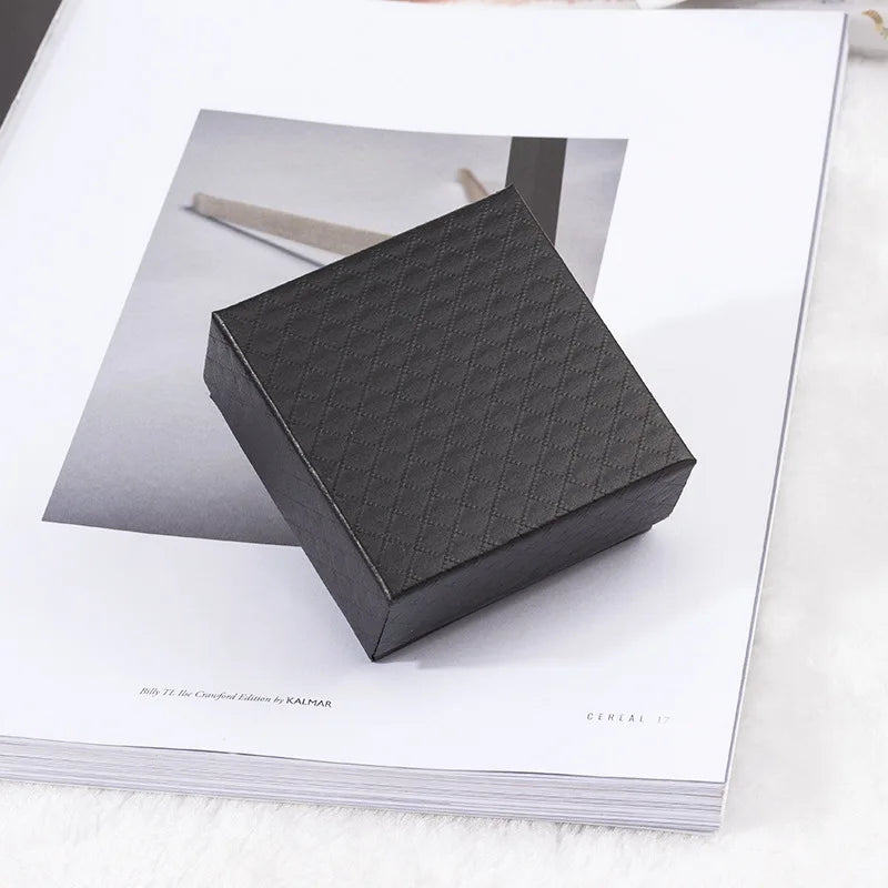 7*7cm Black Jewelry Box for Gift Boxes Necklace Boxes Bracelet Display Necklace Box Earrings and Ring Jewelry Packaging