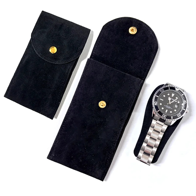 Embers Watch Bag Green Blue Black Flannelette Gift Bag Travel Storage Case Durable Portable Watch Dust Protection Case