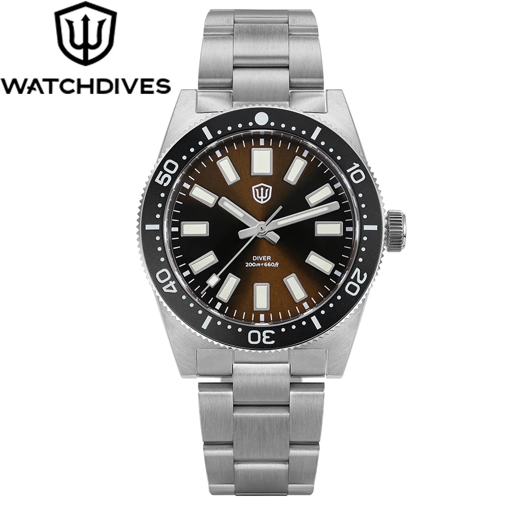 Watchdives WD1965 Watch 38mm VH31 Sweep Second Movement BGW9 Luminous Sapphire 20Bar Waterproof Vintage Luxurious Watches