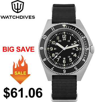 Watchdives WD1972 Quartz Watch VH31 Sweep Seconds Movement Sapphire Glass Stainless Steel Watches Waterproof Luminous Wristwatch
